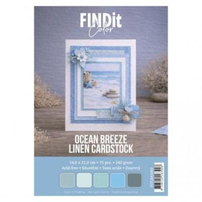 Find It Linen Cardstock - Ocean Breeze